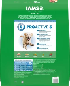 IAMS High Protein Large Breed Adult Dry Dog Food Real Chicken 30-lb