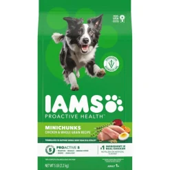 IAMS Minichunks Small Kibble High Protein Adult Dry Dog Food Chicken & Whole Grain 5-lb