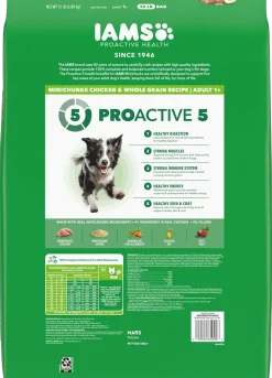 IAMS Minichunks Small Kibble High Protein Adult Dry Dog Food Real Chicken 15-lb