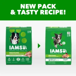 IAMS Minichunks Small Kibble High Protein Adult Dry Dog Food Real Chicken 15-lb
