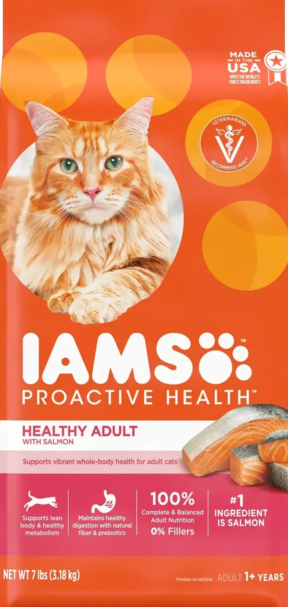 IAMS Proactive Health Adult Dry Cat Food Salmon 7-lb