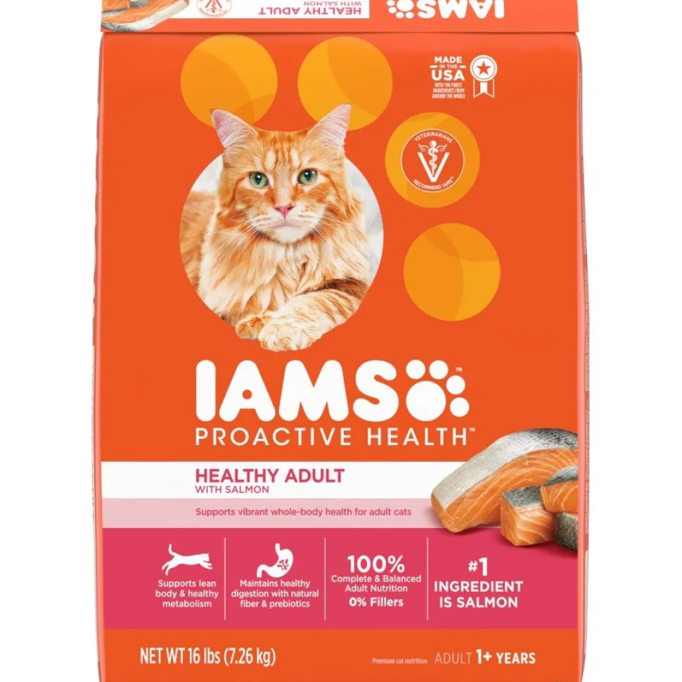IAMS Proactive Health Adult Dry Cat Food Salmon 16-lb