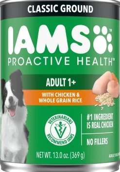 IAMS Proactive Health Adult Wet Dog Food Pate with Chicken & Rice 13.2-oz