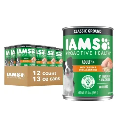 IAMS Proactive Health Adult Wet Dog Food Pate with Chicken & Rice 13.2-oz