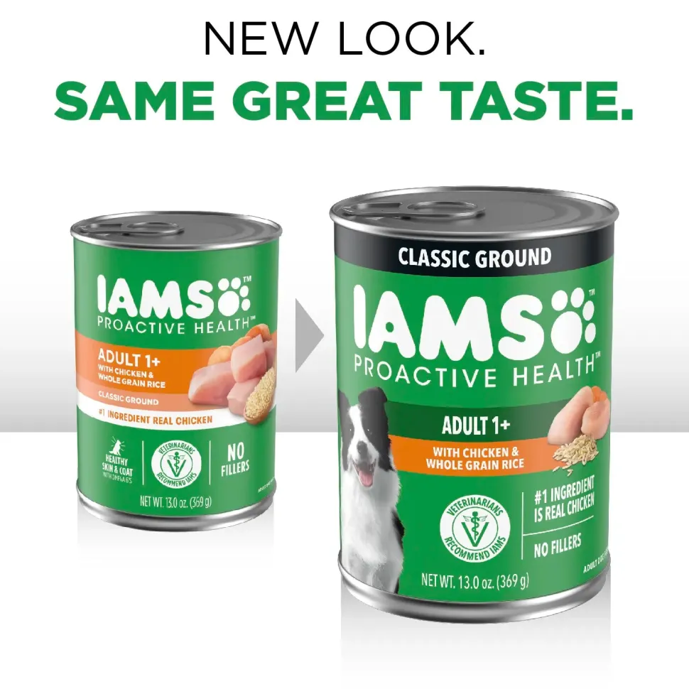 IAMS Proactive Health Adult Wet Dog Food Pate with Chicken & Rice 6 Count 13-oz