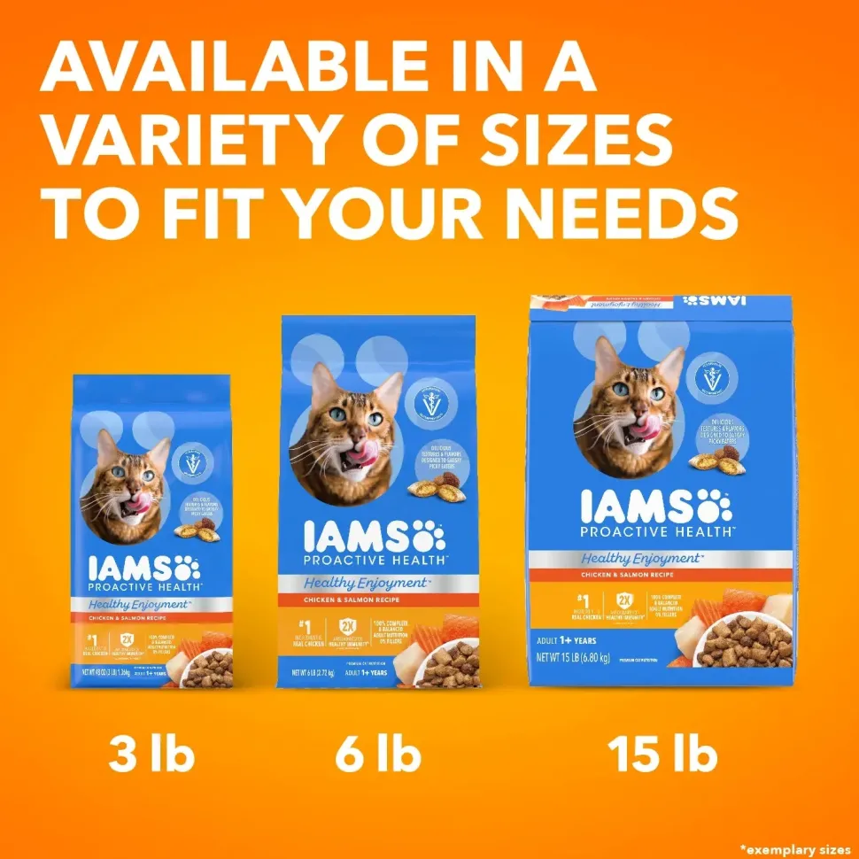 IAMS ProActive Health Healthy Enjoyment Adult Dry Cat Food Chicken & Salmon 6-lb