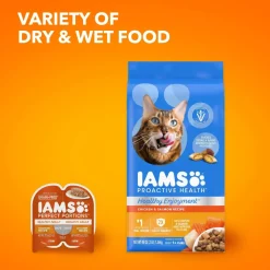 IAMS ProActive Health Healthy Enjoyment Adult Dry Cat Food Chicken & Salmon 3-lb