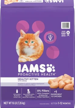 IAMS Proactive Health Kitten Dry Cat Food Chicken 16-lb