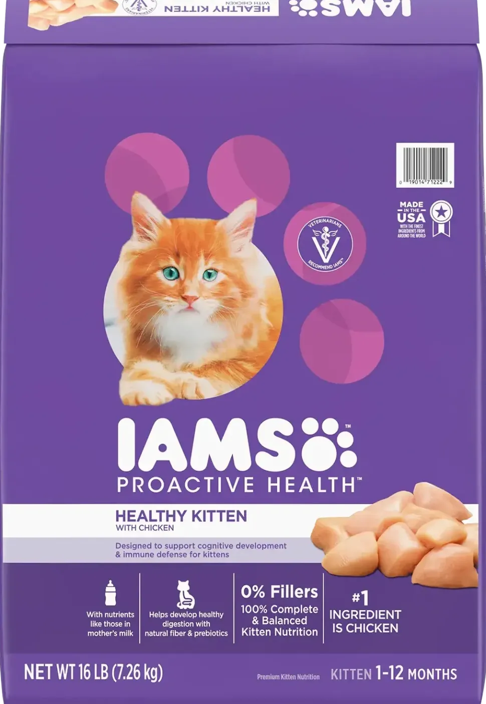 IAMS Proactive Health Kitten Dry Cat Food Chicken 16-lb