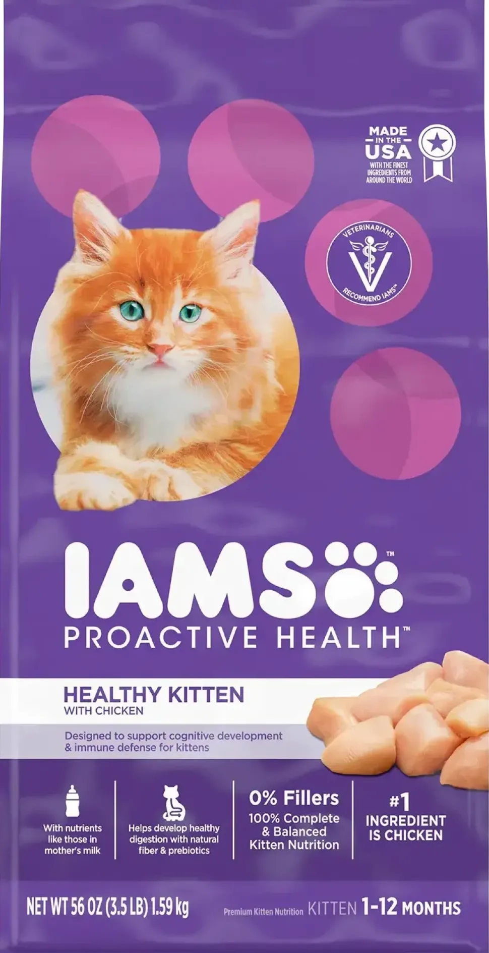 IAMS Proactive Health Kitten Dry Cat Food Chicken 3.5-lb