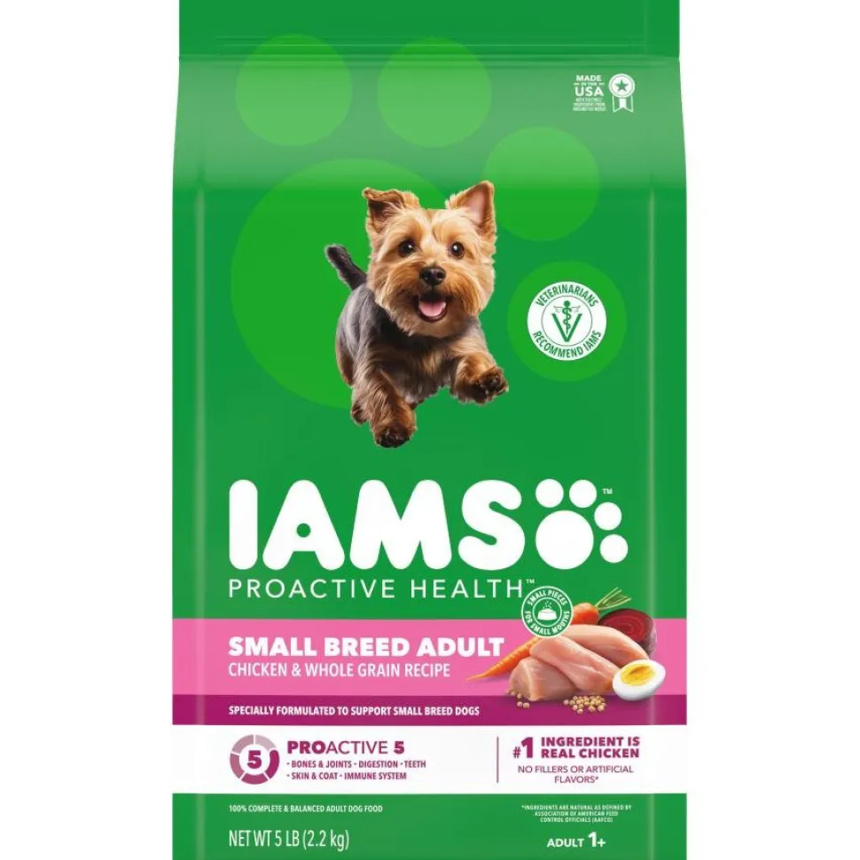 IAMS Proactive Health Small Breed Adult Dry Dog Food Chicken & Whole Grain 5-lb