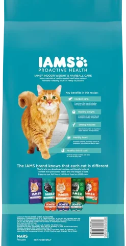 IAMS Proactive Health Weight Control & Hairball Care Indoor Adult Dry Cat Food Chicken & Turkey 7-lb
