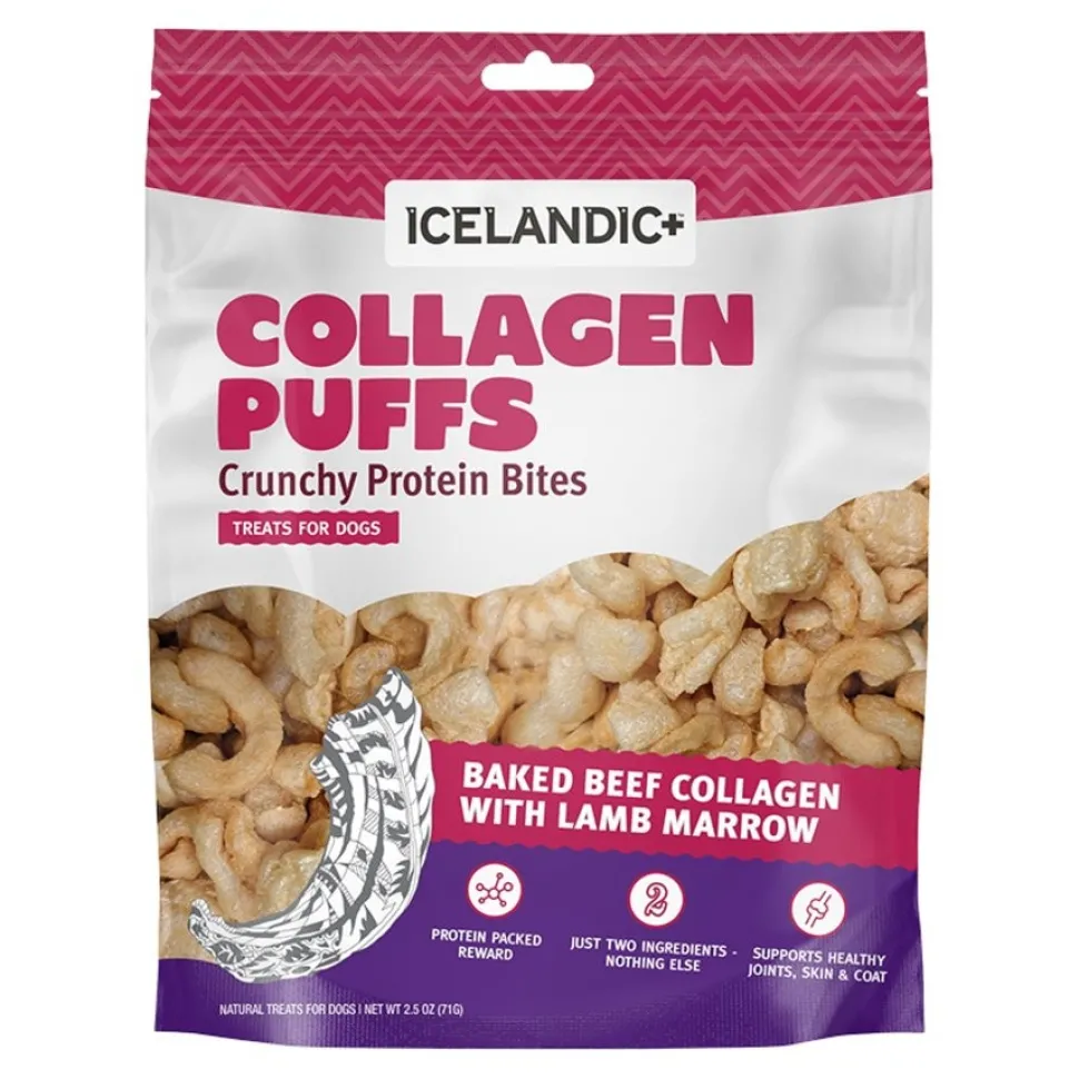 Icelandic+ Beef Collagen Puffs with Lamb Marrow Dog Treats 2.5-oz