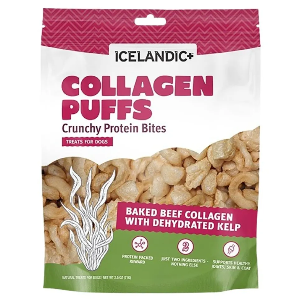 Icelandic+ Beef Collagen Puffs with Kelp Dog Treats 2.5-oz