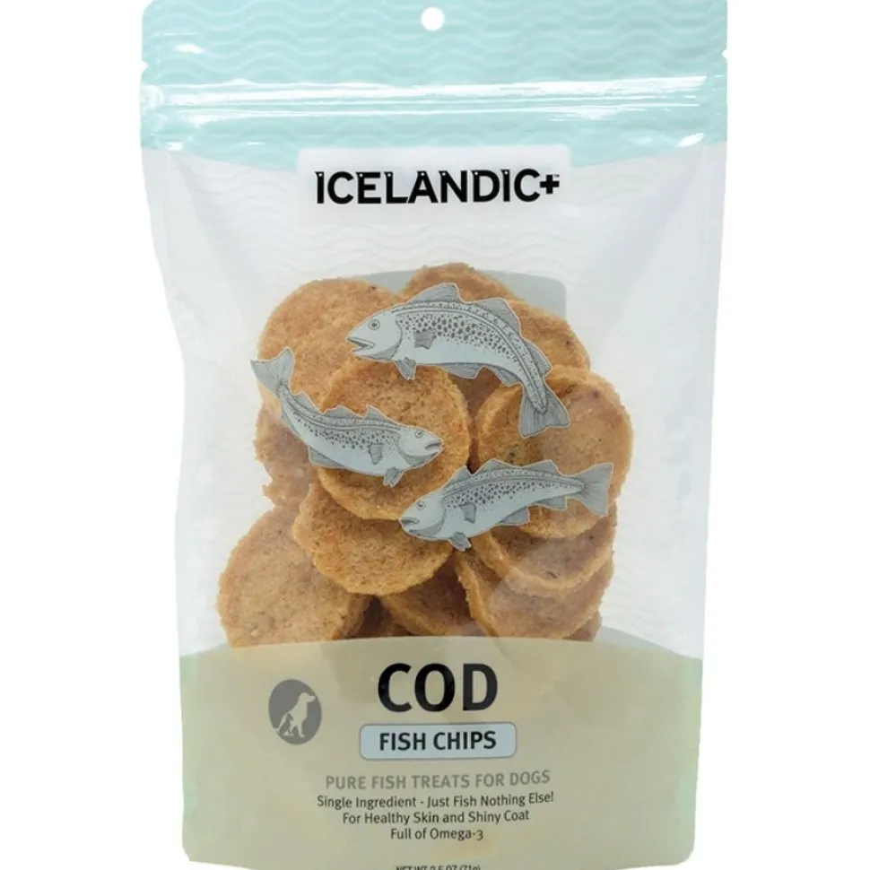 Icelandic+ Cod Fish Chips Crunchy Dog Treats 2.5-oz