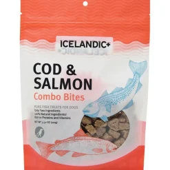 Icelandic+ Cod & Salmon Combo Bites Pure Fish Crunchy Dog Treats 3-oz