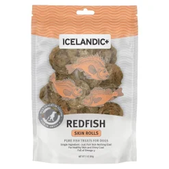 Icelandic+ Redfish Skin Rolls Natural Dog Treats 3-oz