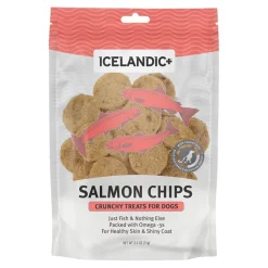Icelandic+ Salmon Fish Chips Crunchy Dog Treats 2.5-oz