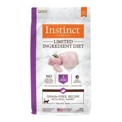 Instinct Limited Ingredient Diet Dry Adult Cat Food Grain Free Recipe with Real Rabbit 4.5-lb