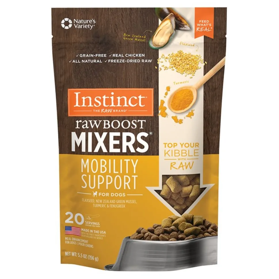 Instinct Raw Boost Mixers Mobility Support Freeze-Dried Dog Food Topper 5.5-oz
