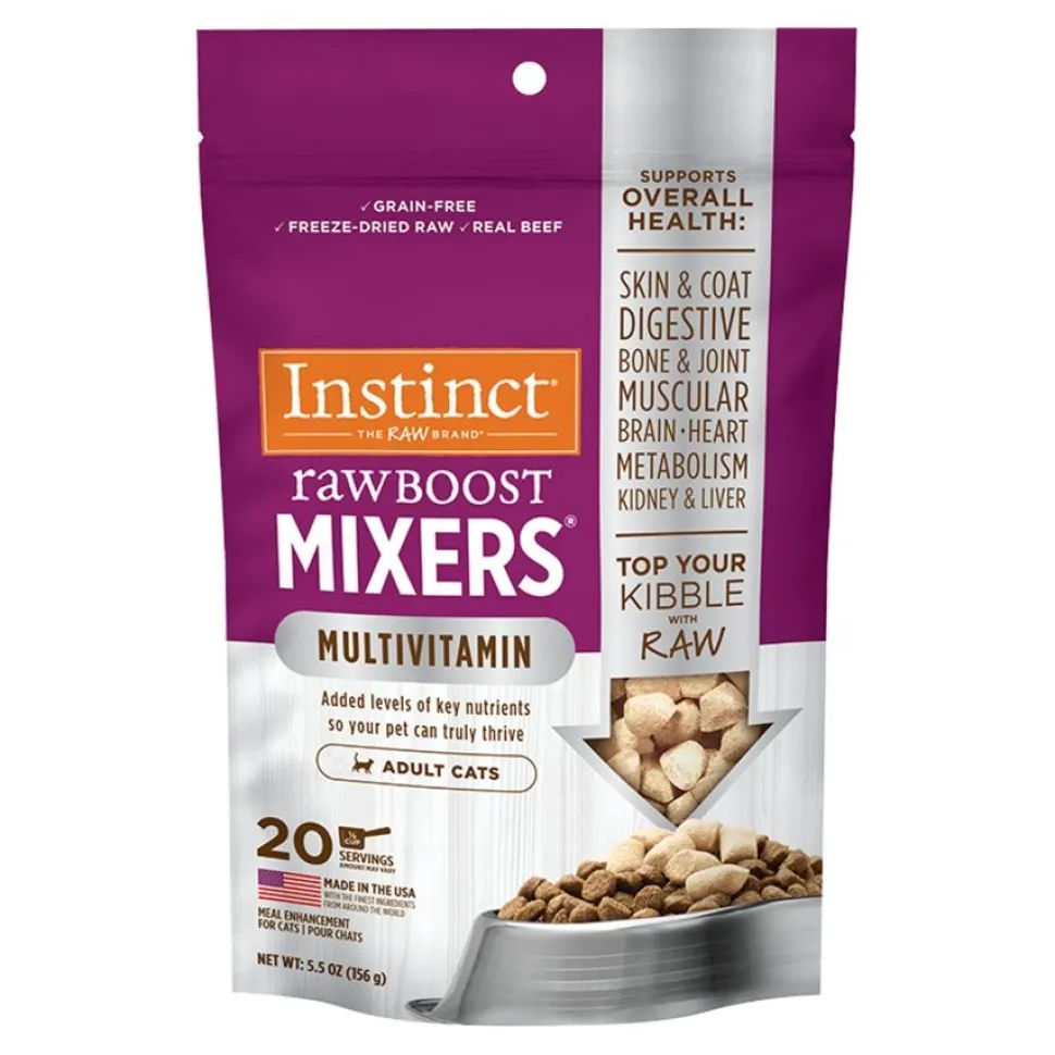 Instinct Raw Boost Mixers Multivitamin Freeze-Dried Adult Cat Food Topper 5.5-oz