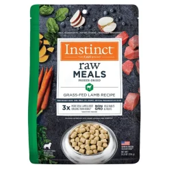 Instinct Raw Meals Grain-Free Freeze-Dried Adult Dog Food Grass Fed Lamb Recipe 14-oz