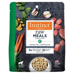 Instinct Raw Meals Grain-Free Freeze-Dried Adult Dog Food Grass Fed Lamb Recipe 3-oz