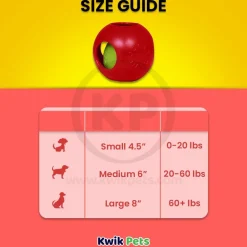 Jolly Pet Teaser Ball Dog Toy Red Large 8-in