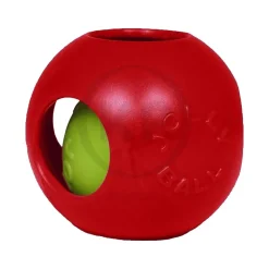 Jolly Pet Teaser Ball Dog Toy Red Large 8-in