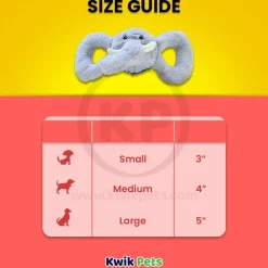 Jolly Pet Tug-a-Mals Elephant Dog Toy Grey Medium 4-in