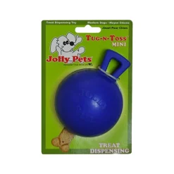 Jolly Pet Tug-n-Toss Mini Dog Toy Blue Small 3-in