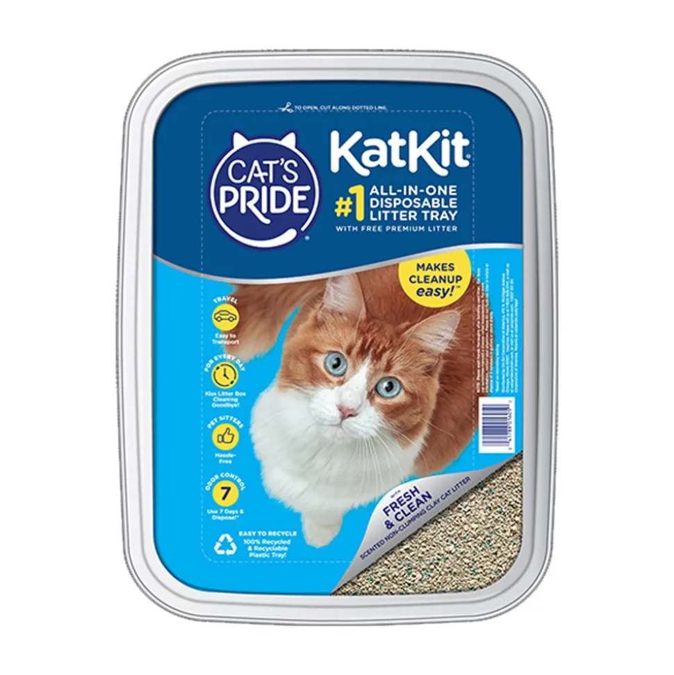 Jonny Cat Cat's Pride KatKit All-In-One Disposable Tray Pre-filled with Litter 3.9-lb