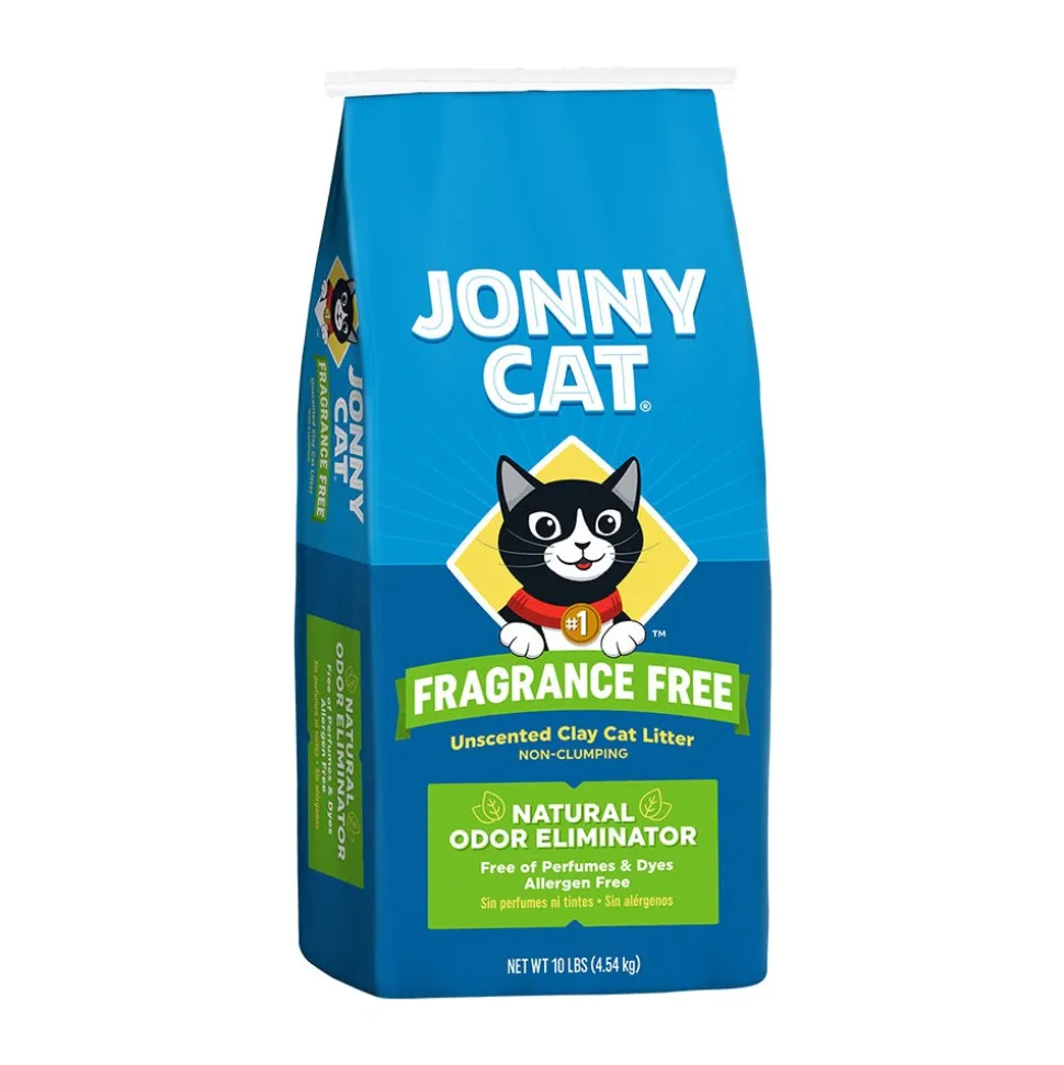 Jonny Cat Fragrance Free Clay with Natural Odor Eliminator Cat Litter 10-lb