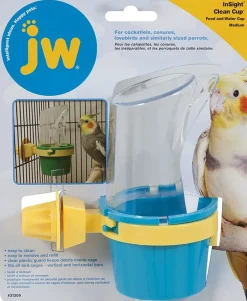 JW Pet Clean Cup Bird Feed & Water Cup Assorted Medium 5-oz