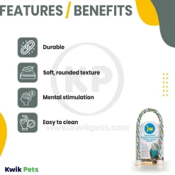 JW Pet Comfy Perch for Birds Multicolor Small 21-in