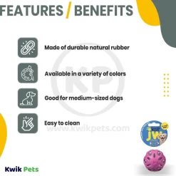 JW Pet Crackle Heads Crackle Ball Dog Toy Assorted Small