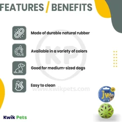 JW Pet Crackle Heads Crackle Ball Dog Toy Assorted Medium