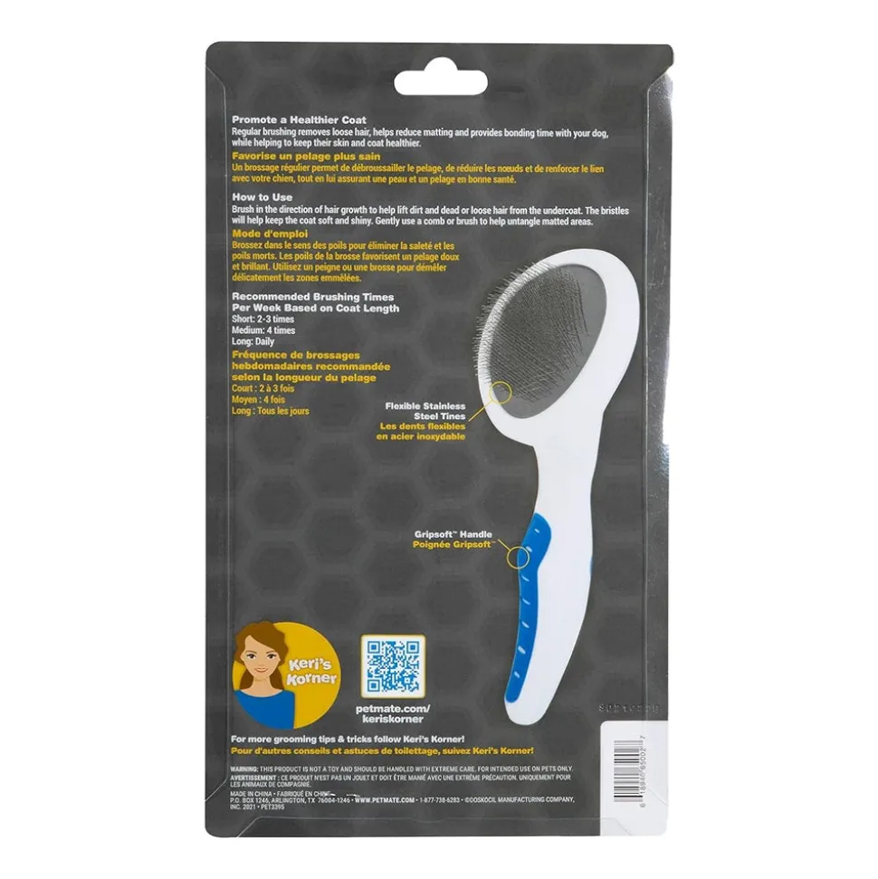 JW Pet GripSoft Slicker Brush with Soft Pins Large