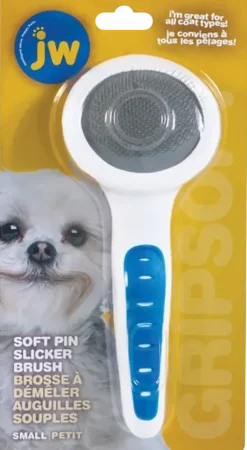 JW Pet GripSoft Slicker Brush with Soft Pins Small