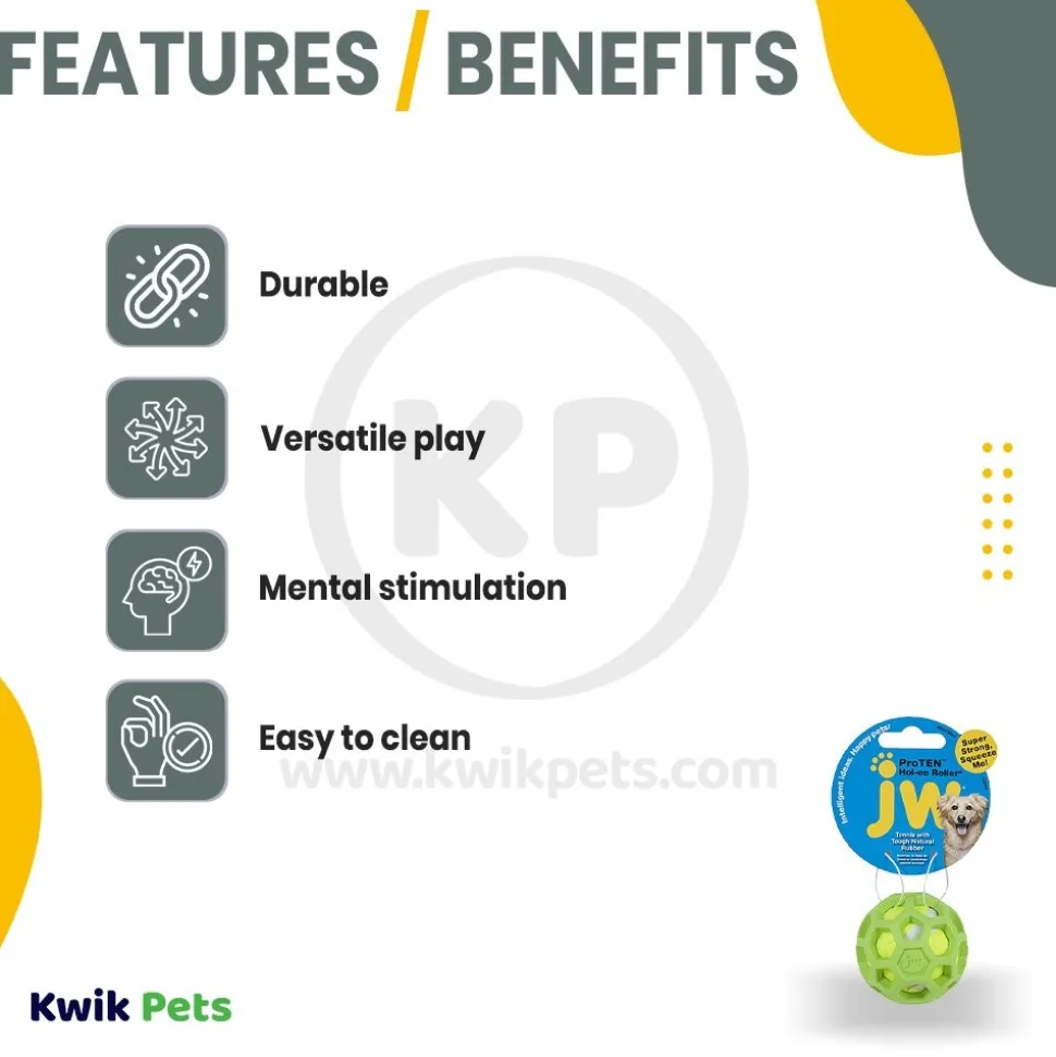JW Pet Hol-ee Roller Dog Toy Assorted Small