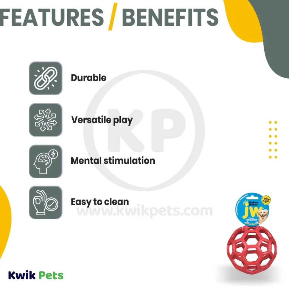 JW Pet Hol-ee Roller Dog Toy Assorted Medium
