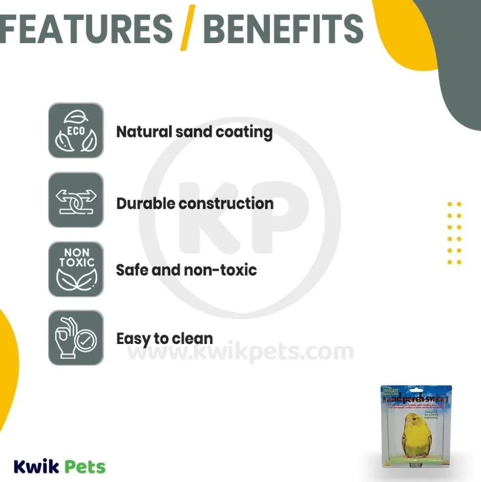 JW Pet Insight Sand Perch Swing Bird Toy Small