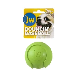 JW Pet iSqueak Bouncin' Baseball Dog Toy Assorted Medium