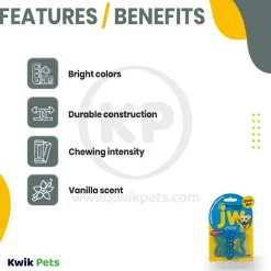 JW Pet PlayPlace Butterfly Teether Dog Toy Assorted Medium