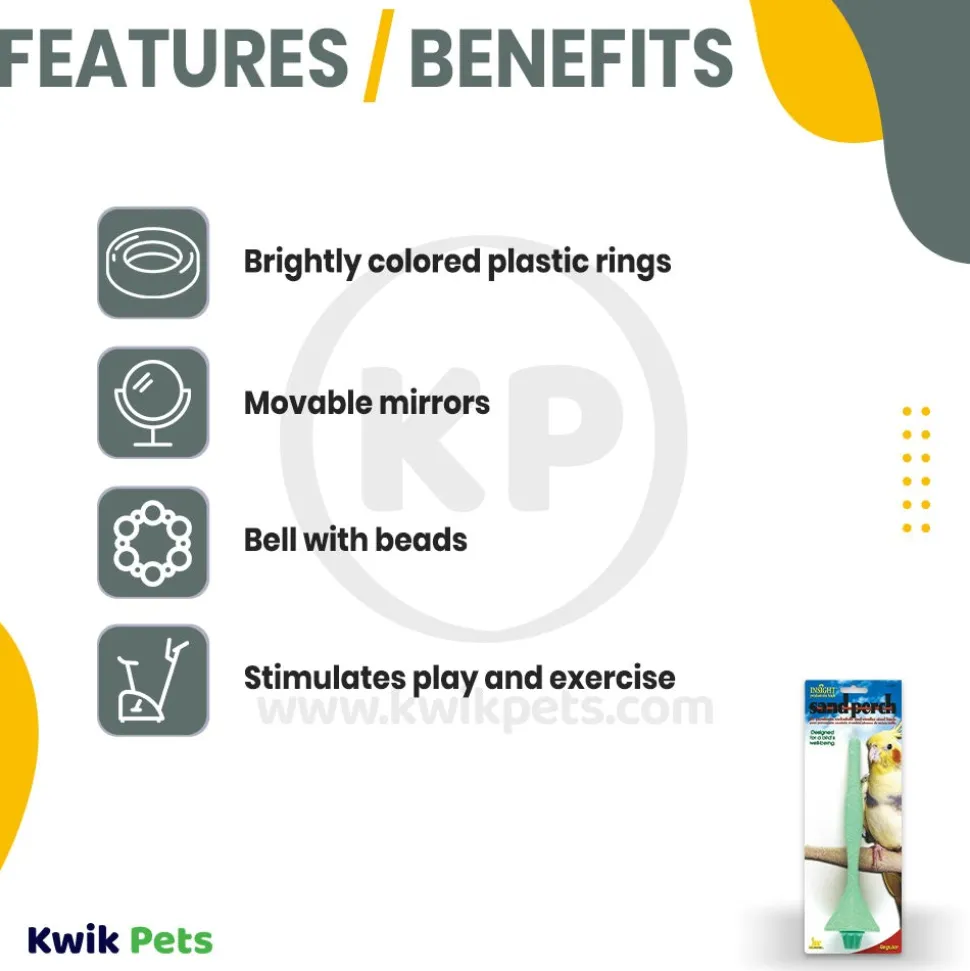 JW Pet Sand Perch for Bird Assorted Regular
