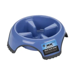 JW Pet Skid Stop Slow Feed Dog Bowl Assorted Medium