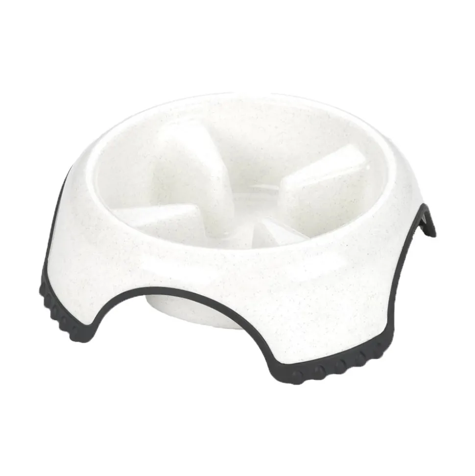 JW Pet Skid Stop Slow Feed Dog Bowl Assorted Large