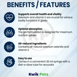 Kaeco Selenium & Vitamin E Gel for Goats 30 ml