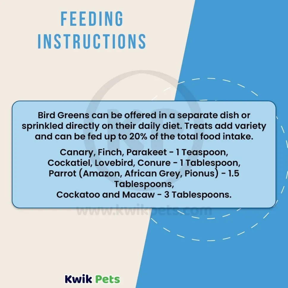 Kaytee Bird Greens Treat for All Pet Birds 1-oz