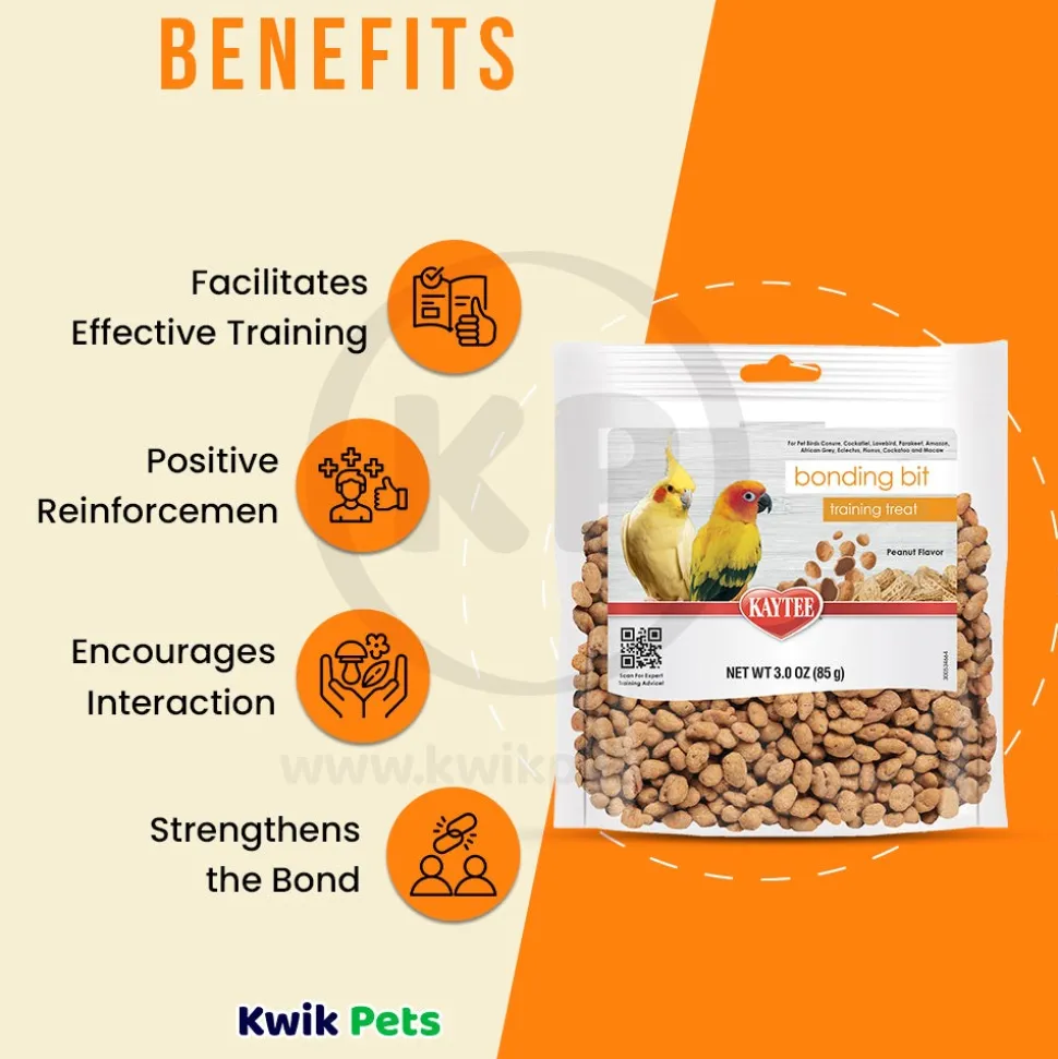 Kaytee Bonding Bites Bird Training Treats Peanut Butter 3-oz